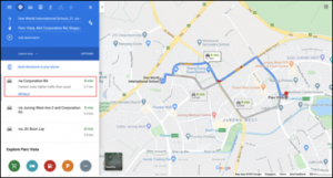Distance from OWIS to Parc Vista Condominium2